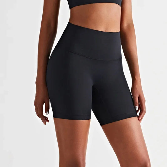 Women's high-waisted abdominal fitness shorts