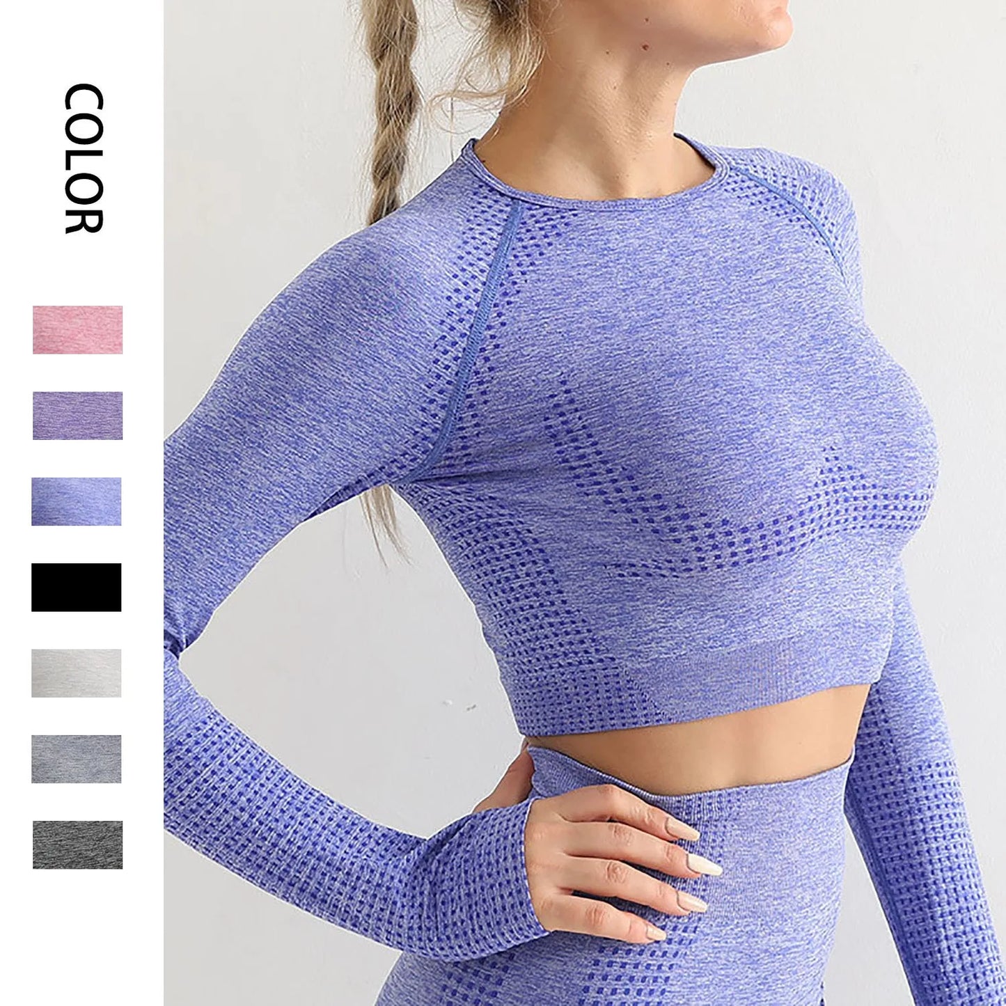 Women Seamless Yoga Shirts Crop Top